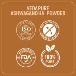 Mediciner.in - VEDAPURE Natural & Pure Ashwagandha Powder - Supports Anxiety & Stress - 100gm (Pack of 1) | 2025 Ashawagandha Powder 5 2025