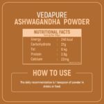 Mediciner.in - VEDAPURE Natural & Pure Ashwagandha Powder - Supports Anxiety & Stress - 100gm (Pack of 1) | 2025 Ashawagandha Powder 7 2025