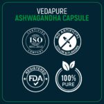 Mediciner.in - VEDAPURE Ashwagandha ( Withania Somnifera ) - helps in Stress Relief, Rejuvenates Body & mind- 60 Capsules (Pack of 1) | 2025 Ashwagandha 4 2025