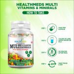 Mediciner.in - HEALTHMEDS Multivitamin & Multimineral with 26 Nutrients Super Anti-Oxidants Enhance Energy, Metabolism, Immunity & Muscle Function 1000mg 60 Caps (Pack of 1) | 2025 Multi Vitamins 6 2025