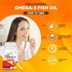 Mediciner.in - HEALTHMEDS Omega-3 Fish Oil Fatty Acids 360mg EPA & 240mg DHA for Healthy Heart, Better Skin, Bones, Joint Care & Eye Health -1000mg 60 Caps (Pack of 1) | 2025 Omega Fish Oil 6 2025