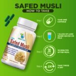 Mediciner.in - VEDAPURE Organic Safed Musli Capsule - Helps in Muscle Mass, Sports Performance, Bones & Joints - 60 Capsules (Pack of 1) | 2025 Safed Musli 6 2025