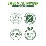 Mediciner.in - VEDAPURE Safed Musli Powder - Supports Muscle Mass, Sports Performance, - 100gm (Pack of 1) | 2025 Safed Musli Powder5 2025