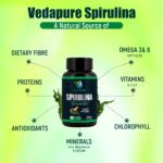 Mediciner.in - VEDAPURE Organic Spirulina Superfood Extract Capsule - Helps in Weight Management & Heart Health, Good Health 500mg 60 Caps (Pack of 1) | 2025 Spirulina 4 2025