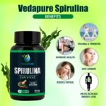 Mediciner.in - VEDAPURE Organic Spirulina Superfood Extract Capsule - Helps in Weight Management & Heart Health, Good Health 500mg 60 Caps (Pack of 1) | 2025 Spirulina 5 2025