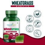 Mediciner.in - HEALTHMEDS Wheat Grass - Natural Antioxidant Superfood, Supports Healthy Joints, Immunity Booster, Non-GMO, Vegan 60Caps 1000mg (Pack of 1) | 2025 Wheatgrass Healthmeds 5 2025