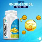 Mediciner.in - VEDAPURE Omega 3 Fish Oil Fatty Acids 1000mg (180mg EPA & 120mg DHA) for Healthy Heart, Eyes & Joints - 60 Softgel Capsules | 2025 omega fish oil vedapure 5 2025