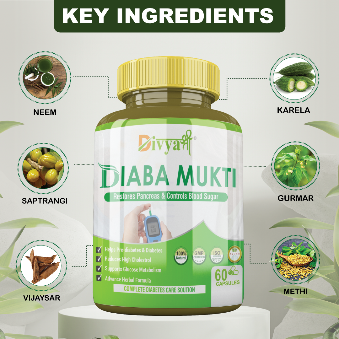 DIABA-MUKTI-INGREDIENTS Diabetes / Blood Sugar, Diabetes Control Tablets / Capsules, Homeopathy, Diabetes / Blood Sugar, Diabetes Control Tablets / Capsules, control of blood sugar levels, diabetic capsule, hamdard diabetic capsule