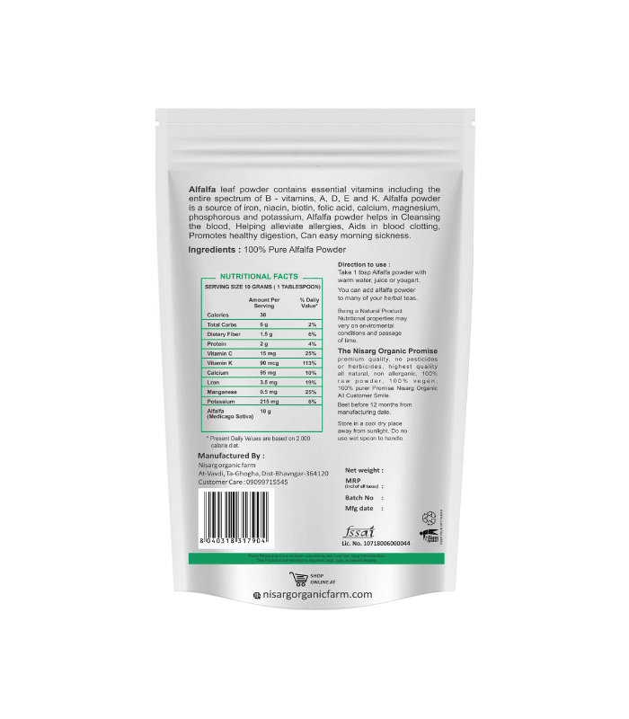 Nisarg Alfalfa Leaf Powder