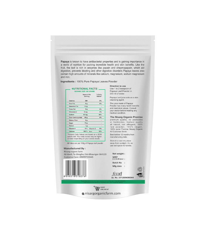 Nisarg Papaya Leaf Powder