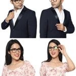 AFEOQA Premium Blue Light Filter Computer Glasses In Square Frame For Eye Protection From Computer Mobile Laptop And Other Digital Screens Medium Black 0 1 2025