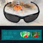 Mediciner.in - ELEGANTE Polarized Sport Sunglasses for Men & Women - UV400 Cycling/Running/Cricket (Glossy Black) - Pack of 1 | 2025 ELEGANTE Polarized Sport Sunglasses for Men Women UV400 CyclingRunningCricket Sports Sun Glasses Shades Glossy Black Pack of 1 0 1 2025