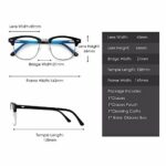 GLINDAR Blue Light Blocking Computer Glasses Retro Semi rimless Style Reduce Eye Strain Video Game Eyeglasses Men Women Black 0 5 2025