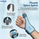 Mediciner.in - Leeford Thumb Splint Support - Carpal Tunnel & Trigger – Thumb Support with Wrist Wrap - Allows Hand Movements – Grey | 2025 Leeford Thumb Splint Support for RightLeft HandsCarpal Tunnel Trigger Thumb Support for Pain Relief with Wrist WrapThumb Brace Allows Hand Movements Grey 0 3 2025