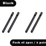 One AgePack of 4 Pcs 2 PairsSilicone Soft Rubber Sleeve Eyewear Ear Grips Frame Hook Temple Tips Retainer Spectacles Reading Eye Glasses Sunglasses from Anti Slipping Anti Slide Anti Fall BLACK 0 4 2025