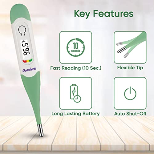 Ozocheck-Digital-Thermometer-with-Flexible-Tip-Fever-Alarm-Beep-Function-Waterproof-10-Seconds-Fast-Reading-for-Kids-Adults-White-stainless-steel-0-1 Ozocheck Digital Thermometer with Flexible Tip Fever Alarm Beep Function Waterproof 10 Seconds Fast Reading for Kids Adults White stainless steel 0 1 2025