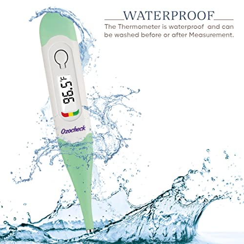 Ozocheck-Digital-Thermometer-with-Flexible-Tip-Fever-Alarm-Beep-Function-Waterproof-10-Seconds-Fast-Reading-for-Kids-Adults-White-stainless-steel-0-2 Ozocheck Digital Thermometer with Flexible Tip Fever Alarm Beep Function Waterproof 10 Seconds Fast Reading for Kids Adults White stainless steel 0 2 2025