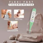 Mediciner.in - Ozocheck Digital Thermometer with Flexible Tip | Fever Alarm & Beep Function | Waterproof & 10 Seconds Fast Reading stainless steel | 2025 Ozocheck Digital Thermometer with Flexible Tip Fever Alarm Beep Function Waterproof 10 Seconds Fast Reading for Kids Adults White stainless steel 0 3 2025