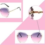 Mediciner.in - PALAY® UV400 Protective Sunglasses for Women Stylish with Storage Box Glasses Cloth, Rimless Diamond Cutting Lens (Style 2) | 2025 PALAY UV400 Protective Sunglasses for Women Stylish with Storage Box Glasses Cloth Rimless Diamond Cutting Lens Women Sunglasses for Summer Driving Shades for WomenStyle 2 0 1 2025