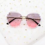 Mediciner.in - PALAY® UV400 Protective Sunglasses for Women Stylish with Storage Box Glasses Cloth, Rimless Diamond Cutting Lens (Style 2) | 2025 PALAY UV400 Protective Sunglasses for Women Stylish with Storage Box Glasses Cloth Rimless Diamond Cutting Lens Women Sunglasses for Summer Driving Shades for WomenStyle 2 0 3 2025