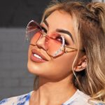 Mediciner.in - PALAY® UV400 Protective Sunglasses for Women Stylish with Storage Box Glasses Cloth, Rimless Diamond Cutting Lens (Style 2) | 2025 PALAY UV400 Protective Sunglasses for Women Stylish with Storage Box Glasses Cloth Rimless Diamond Cutting Lens Women Sunglasses for Summer Driving Shades for WomenStyle 2 0 4 2025