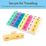 Mediciner.in - Qenixo® Pill Medicine Organizer 7-Day-Weekly Pill Case 28 Compartments Colorful Weekly Travel Pill Planner, Portable Travel Kits (1 Pac) | 2025 Qenixo Pill Medicine Organizer 7 Day Weekly Pill Case 28 Compartments Colorful Weekly Travel Pill Planner Portable Travel KitsDust Proof Box for PillsVitaminSupplements Daily Reminders of 4 Times 1 Pa 0 1 2025