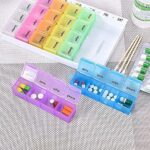 Mediciner.in - Qenixo® Pill Medicine Organizer 7-Day-Weekly Pill Case 28 Compartments Colorful Weekly Travel Pill Planner, Portable Travel Kits (1 Pac) | 2025 Qenixo Pill Medicine Organizer 7 Day Weekly Pill Case 28 Compartments Colorful Weekly Travel Pill Planner Portable Travel KitsDust Proof Box for PillsVitaminSupplements Daily Reminders of 4 Times 1 Pa 0 2 2025