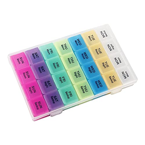 Mediciner.in - Qenixo® Weekly Pill Organizer 4 Times a Day, 7-Day, Monthly Medication Organizer 28 Days Dispenser Pill Box | 2025 Qenixo Weekly Pill Organizer 4 Times A Day 7 Day Monthly Medication Organizer 28 Days Dispenser Pill Boxes Large Compartments Moisture Proof Pill Case Medication Reminder Portable Travel Container for 0 1 2025
