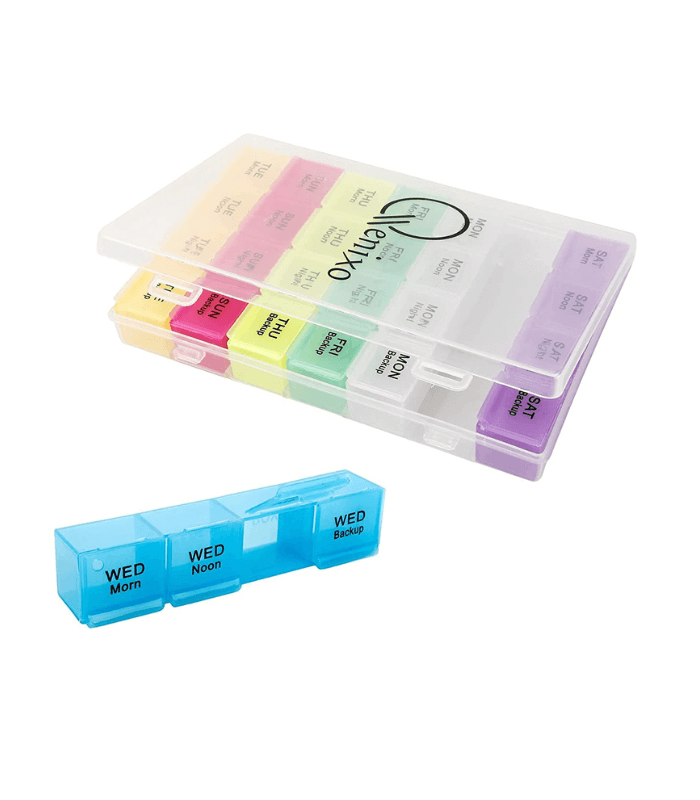 Mediciner.in - Home | 2025 Qenixo Weekly Pill Organizer 4 Times a Day 7-Day