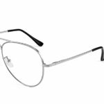 Mediciner.in - Roshfort Aviator Silver Frame Sunglasses Classic Eyeglasses Transparent Clear Lens Optical Glasses - Medium | 2025 Roshfort Aviator Silver Frame Sunglasses Classic Eyeglasses Transparent Clear Lens Optical Women Men Glasses Medium Size 0 1 2025