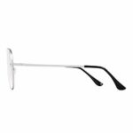 Mediciner.in - Roshfort Aviator Silver Frame Sunglasses Classic Eyeglasses Transparent Clear Lens Optical Glasses - Medium | 2025 Roshfort Aviator Silver Frame Sunglasses Classic Eyeglasses Transparent Clear Lens Optical Women Men Glasses Medium Size 0 2 2025