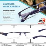 Mediciner.in - Roshfort Half Rim Frame Square Anti-Reflective Coating Computer Glasses for Eye Protection UV 400 Customise Prescription: Zero Power - Medium | 2025 Roshfort Half Rim Frame Square Anti Reflective Coating Computer Glasses for Eye Protection UV 400 Customise Prescription Zero Power Medium Blue 0 2 2025
