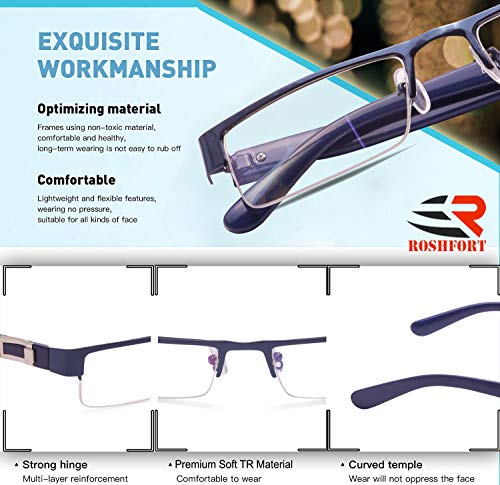 Roshfort-Half-Rim-Frame-Square-Anti-Reflective-Coating-Computer-Glasses-for-Eye-Protection-UV-400-Customise-Prescription-Zero-Power-Medium-Blue-0-2 Roshfort Half Rim Frame Square Anti Reflective Coating Computer Glasses for Eye Protection UV 400 Customise Prescription Zero Power Medium Blue 0 2 2025