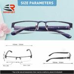 Mediciner.in - Roshfort Half Rim Frame Square Anti-Reflective Coating Computer Glasses for Eye Protection UV 400 Customise Prescription: Zero Power - Medium | 2025 Roshfort Half Rim Frame Square Anti Reflective Coating Computer Glasses for Eye Protection UV 400 Customise Prescription Zero Power Medium Blue 0 3 2025