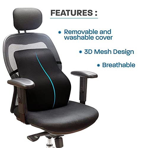 Sleepsia-Orthopedic-Lumbar-Support-Memory-Foam-Back-Cushion-Back-Rest-Cushion-for-Car-Chair-and-Office-Chair-175-L-x-155-W-x-55-H-Black-Pack-of-1-0-3 Sleepsia Orthopedic Lumbar Support Memory Foam Back Cushion Back Rest Cushion for Car Chair and Office Chair 175 L x 155 W x 55 H Black Pack of 1 0 3 2025