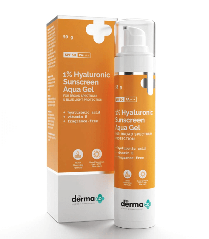 The Derma Co 1% Hyaluronic Sunscreen Aqua Ultra Light Gel