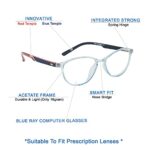 Mediciner.in - Vast® Unisex Women Round Cateye Blue Cut Anti Glare UV Protection Spectacles Glasses - (Zero Power) (7918) (Grey/Red/Blue) | 2025 Vast Unisex Women Round Cateye Blue Cut Anti Glare UV Protection Full Frame Spectacles Glasses For mobile Laptop Tablet Computer Zero Power 7918 GreyRedBlue 0 3 2025