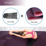 Mediciner.in - AGARO TPE Yoga Mat for Women & Men, Eco-Friendly Non-Slip Classic Pro Exercise Mat for Home Workout, Pilates, Floor Exercises, Gymnastics, Meditation with Carry Bag & Strap | 2025 AGARO TPE Yoga Mat for Women Men Purple Pink Colour Eco Friendly Non Slip Classic Pro Exercise Mat for Home Workout Pilates Floor Exercises Gymnastics Meditation with Carry Bag Strap 0 2 2025