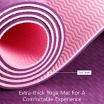 Mediciner.in - AGARO TPE Yoga Mat for Women & Men, Eco-Friendly Non-Slip Classic Pro Exercise Mat for Home Workout, Pilates, Floor Exercises, Gymnastics, Meditation with Carry Bag & Strap | 2025 AGARO TPE Yoga Mat for Women Men Purple Pink Colour Eco Friendly Non Slip Classic Pro Exercise Mat for Home Workout Pilates Floor Exercises Gymnastics Meditation with Carry Bag Strap 0 3 2025