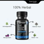 Mediciner.in - Bare Body Essentials Eat Sleep Burn Repeat Herbal Capsules, 100% Vegan, Dietary Supplement, Mood Enhancer, Anti Stress (Pack Of 60 Caps.) | 2025 Bare Body Essentials Eat Sleep Burn Repeat Herbal Capsules 100 Vegan Supports Weight Management Dietary Supplement Improves Sleep Metabolism Mood Enhancer Anti Stress With Moringa Ashwagandha Guggul P 0 1 2025