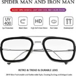 Mediciner.in - CREEK Blue Light Blocking Blue Cut Zero Power anti-glare Retro Square Eyeglasses,Tony Stark Frame (With Torch & Testing Card) | 2025 CREEK Blue Light Blocking Blue Cut Zero Power anti glare Retro Square EyeglassesTony Stark Frame for Eye Protection from UV by ComputerTabletLaptopMobile With Torch and Testing Card SILVER 0 3 2025