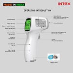 Mediciner.in - Intex Non-contact FDA Approved Digital Infrared Thermometer Temperature Gun with LCD Display ~ 32°C to 42°C (89.6-109.4°F) | 2025 Intex Non contact FDA Approved Digital Infrared Thermometer Temperature Gun 32C to 42C896 1094 with LCD Display white grey 0 4 2025