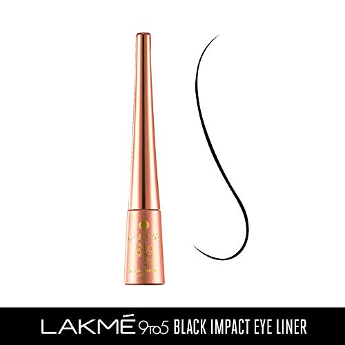 LAKME 9 to 5 Eye Liner Black Long Lasting Matte Finish Waterproof Liner with Brush for Even Strokes Smudge Proof Eye Makeup Dries Quickly 35ml 0 0 2024