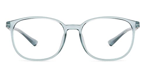 Mediciner.in - LENSKART BLU | Zero Power Blue Cut Computer Glasses | Anti Glare, Lightweight | Unisex | Large | LB E13739 (Grey) | 2025 LENSKART BLU Zero Power Blue Cut Computer Glasses Anti Glare Lightweight Blocks Harmful Rays UV Protection Specs Men Women Large LB E13739 Grey 0 2025