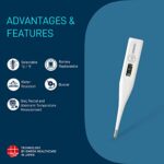 Mediciner.in - Omron MC 246 Digital Thermometer - Quick Measurement of Oral & Underarm Temperature in °C & °F, Water Resistant | 2025 Omron MC 246 Digital Thermometer With Quick Measurement of Oral Underarm Temperature in Celsius Fahrenheit Water Resistant for Easy Cleaning 0 2 2025