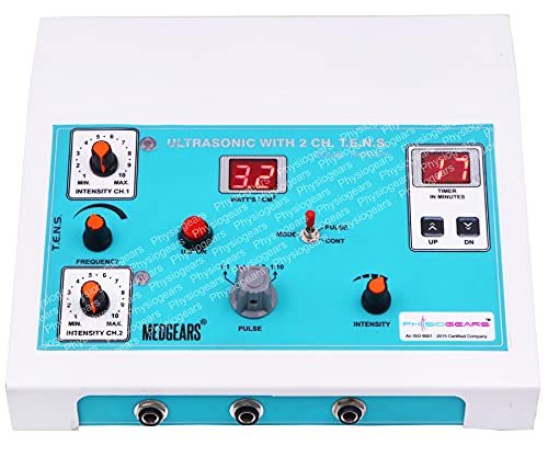 Mediciner.in - Health Devices | 2025 PHYSIOGEARS US Tens 2 In 1 Combination Machine for Physiotherapy Ultrasound Ultrasonic Tens Combi Therapy for All Pain Relief Device with One Year Warranty Corded Electric Simple White 0 0 2025