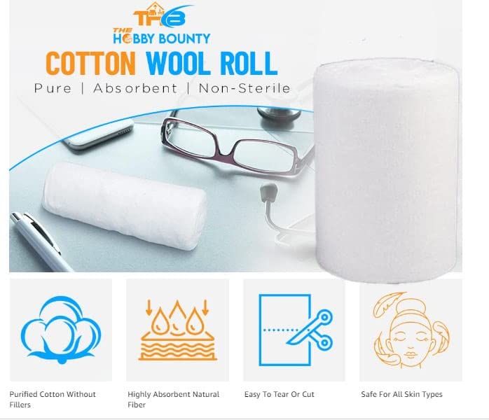 THB-Absorbent-Pure-Cotton-Wool-Roll-For-Makeup-Remover-Cotton-Pads-For-Face-Toner-application-Ultra-Soft-Cotton-Facial-Cleansing-Wipes-For-Parlor-and-Baby-Care-100-GRAM-0-1 THB Absorbent Pure Cotton Wool Roll For Makeup Remover Cotton Pads For Face Toner application Ultra Soft Cotton Facial Cleansing Wipes For Parlor and Baby Care 100 GRAM 0 1 2025