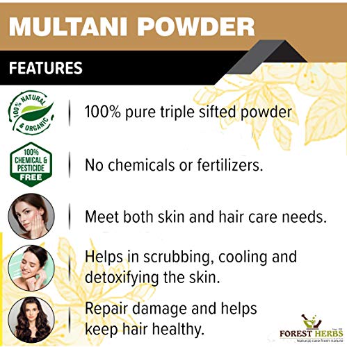 Mediciner.in - Home | 2025 The Forest Herbs 100 Natural Multani Mitti powder for Face Skin and Hair Pack Fullers Earth Bentonite Clay 200 Grams 0 0 2025