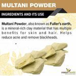 Mediciner.in - The Forest Herbs 100% Natural Multani Mitti powder for Face, Skin & Hair Pack | Fuller's Earth, Bentonite Clay (200 Grams) | 2025 The Forest Herbs 100 Natural Multani Mitti powder for Face Skin and Hair Pack Fullers Earth Bentonite Clay 200 Grams 0 1 2025