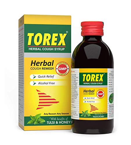 Torex Herbal Cough Syrup Ayurvedic Cough Relief Syrup with Tulsi and Honey 100ml Pack of 2 0 0 2024